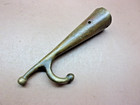 Antique Solid Brass Boat Hook 6 1 2  Long Marine Yacht Nice Aged Patina W   C 