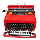 Olivetti Valentine Red Typewriter Vintage Retro Tested Working Antique Jp