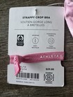 2 Athleta Girl Sports Bras Xl 14 Strappy Crop Bra Removable Pads  Pink Nwt