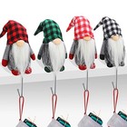  4 Pcs Gnomes Christmas Stocking Holders For Mantle christmas Classic Style