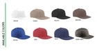 Original Flexfit   6297 New Pro Baseball Flatbill Blank Fitted Flat Bill Cap Hat