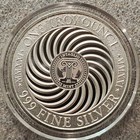 1 Oz  999 Silver Kitsune Mask Round Coin Fox Japanese Theatre Noh New In Capsule