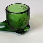 Sigma Michigan Mi Antique Depression Glass Souvenir Cut Trinket Pipe Green