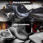 Gel Black Line Driver Passenger Seat For Harley Touring Street Glide 2008-2023