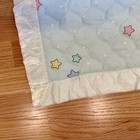 Vintage Precious Moments Teddy Bear Ruffle Baby Boy Or  Girl Blanket Quilt Satin