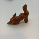 Vintage Miniature Hand Carved Wood Animal Figurine Lot Faceted Woodland Folk Art