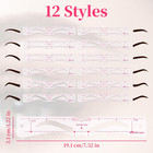 12 Pcs Eyebrow Stencils For Shaping  12 Styles Eyebrow Template Kit