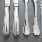 Christofle Perles Table Knife Fork Spoon 6pcs Flatware Silverplate Excellent