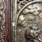 Vtg Cardboard Box With 3-d Cherub Design On Lid 7 5 X 5 5   