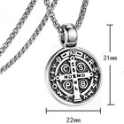 Saint St Benedict Medal Necklace Pendant Stainless Steel Crucifix Cross Exorcism
