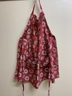 Handmade Retro Bib Apron Drop Waist  With Pockets  Adjustable Neck  Waist Tie