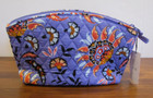 Vera Bradley Grand Travel Cosmetic Make Up Bag Mural Garden Nwt