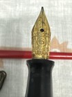 Vtg 1940s Rare Gray Black Wearever Deluxe 100 Celluloid Fountain Pen F Flex