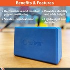 Body Sport Yoga Block  Blue  3-inch X 6-inch X 9-inch     High Density Foam Blocks