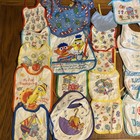 Vintage Baby Bibs 26pc Lot Disney Sesame Street 70s 80s 90s