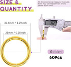 60pcs 1 Inch   25mm Heavy Duty Multi-purpose Metal O Ring Metal Rings For Hardwa