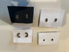 4 Sets Of Vintage Shoe Clips Rhinestones  Metal Filigree  Faux Pearls  Knots