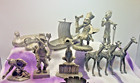 Pewter metal Figurines Lot Of 28 Pieces Davis-hallmark-hudson-avon Vintage