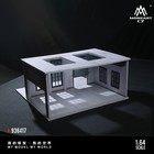 1 64 Diorama Garage Model Led Repair Factory Parking Lot Scene Display Case Us