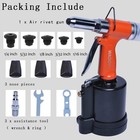 Heavy Duty Air Rivet Gun  3924lbf Professional Pneumatic Pop -orange