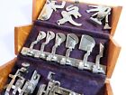Antique Singer Sewing 1889 Refinished Oak Puzzle Box most Attachments   side Clasp