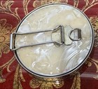 Vtg Celluloid 2 Mirror Stand Up Compact Very Ornate  Great Condition