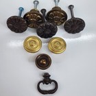 Mixed Lot Of 9 Vintage Ornate Victorian Door Knobs Brass Metal Bronze 1 2 -1 