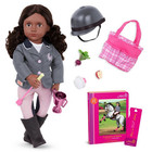 Our Generation Rashida Posable 18  Horseback Riding Doll   Storybook