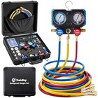 3-way Manifold Gauge Set  Hvac Diagnostic And Charging Kit For R410a R134a Ac 
