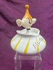 Vintage 1958 Holt Howard Pixieware Mustard Condiment Jar W  Lid   Spoon
