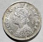 1897 British India 2 Annas  Victoria Silver Au