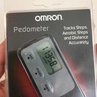 Omron Hj-321 Black Pedometer Step Counter Distance Calories   Clip-on Holder New