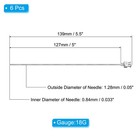 6pcs 18g 5 Inch Blunt Tip Dispensing Needle For Refilling Liquid Inks