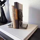 Vintage Lincoln   Kennedy Metal President Book Ends Doorstops 6    History Decor