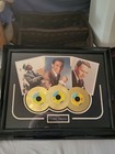 Frank Sinatra Three 24kt Gold Plated Records Framed