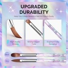 4pcs Acrylic Nail Brush Set - Kolinsky Nail Brushes Size 8 10 12 14 For Art