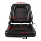 Universal Foldable Forklift Seat W  Adjustable Angle Back Pvc Excavator Tractor