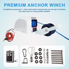45lb Electric Anchor Winch 12v Wireless Remote 100ft Rope For Saltwater Boats