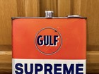 Gulf Motor Oil Sign 2 Gallon Can Parts Tools Gas Garage Vintage Style Wall Decor