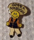Walmart Gimme A Squiggly Associate Employee Smiley Face Moveable Legs Metal Pin