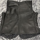 Harley-davidson Women   s Black Genuine Leather Snap Front Vest Size L Usa