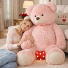 Hollyhome Big Teddy Bear  Large Bear Stuffed Animal  60  Pink 60 Inch 