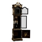 Us Seller - Black Lacquer Mother Of Pearl Oriental Grandfather Clock Case