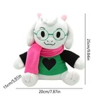Deltarune Ralsei Plush With No Hat Green Fur Glasses   Scarf Fashion Plush Toy