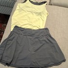 Pickleball Or Active Wear Women   s Shirt And Skirt Set With Built In Short Medium