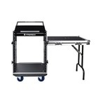 Rk Reck 14u Rack Case With Slant Mixer Top  20   Depth  Plywood  Side Table