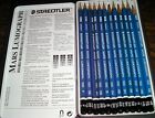 Staedtler Germany Mars Lumograph 12 Drawing Art Pencils In Tin Case New
