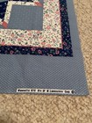 Vintage Quilt Block Pillow Square Country Blue Star 18    X 22    Cotton Wamsutta