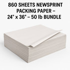 Newsprint Packing Paper 24 x36  50lb     860 Sheets Shipping Moving Wrap Fill - Sh