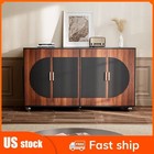 57  Sideboard Buffet Cabinet  Tv Stand Storage Cabinets Wood Fluted Cabinet Diy